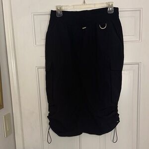 Anthropologie Black Midi Skirt